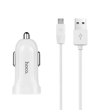Зарядне автомобільне HOCO Z2 (1USB 1.5A) Micro USB Білий