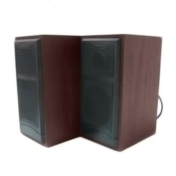 Колонки для компьютера 2.0 FT-102 USB, акустические колонки для ноутбука и ПК, красное дерево