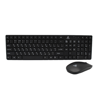 Беспроводная клавиатура и мышка Jeqang JW-8100, Black
