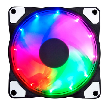 Кулер корпусной Voltronic sleeve fan 3pin + 4pin - 120мм, 12V, 1100об/мин, RGB, односторонний