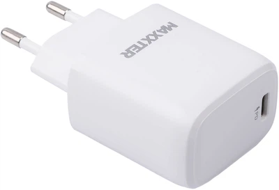 Сетевое зарядное устройство Maxxter WC-PD-CtL-01 White