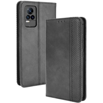 Чехол-книжка Deexe Retro Style для VIVO V21e - Black