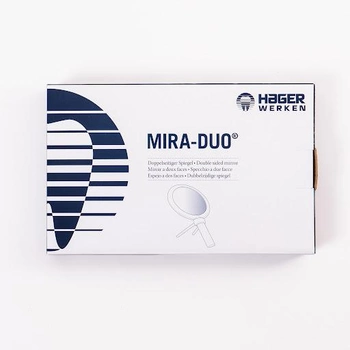Стоматологическое двухстороннее зеркало для пациента Hager Werken Mira-Duo диаметр 13 см 1 шт