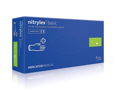 Рукавички нітрилові Nitrylex® Basic нестерильні неприпудрені S (6736066)
