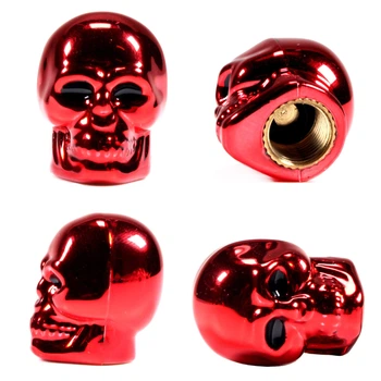 Ковпачки на ніпель Череп Alitek Skull Red, 4 шт (67301)