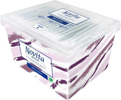 Упаковка ватных палочек Novita Delicate в квадратной коробке 2 пачки по 300 шт (4823071643909) (41201355)