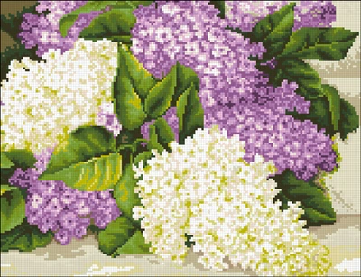 Алмазна мозаїка 33х43см Бузок АМШ-115.