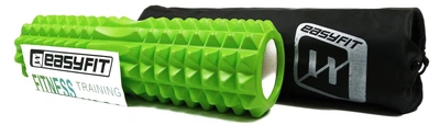 Массажный ролик EasyFit 45x13 см mod.2.2 салатовый (роллер, валик, цилиндр для МФР и йоги, массажер для спины, ног, рук, шеи) EF-SC2.2-GN