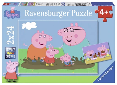 Пазл Ravensburger Свинка Пеппа Веселощі 24 елементи х 2 шт (4005556090822)