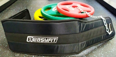 Пояс для обтяження EasyFit M-size (YL-PDO-80) чорний (ремінь з ланцюгом для обважнення)