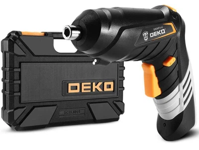Отвертка аккумуляторная DEKO DKCS3.6O1-S3 в кейсе с набором инструментов