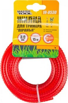 Леска для триммера Mastertool "Пиранья" 3.00 мм х 15 м зубчатый квадрат (19-0530)