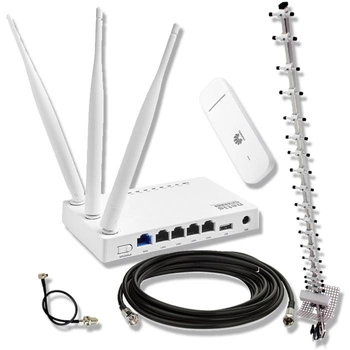 Готовый 4G WiFi интернет комплект HomeLTE для сельской местности (Интернет под ключ)