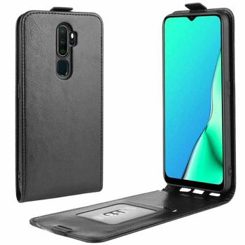 Чехол IETP для OPPO A9 2020 флип вертикальный кожа PU Черный