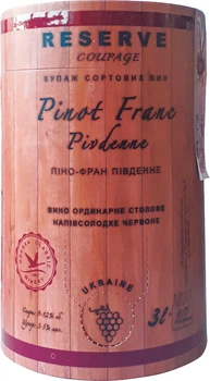 Вино Reserve Піно-фран червоне напівсолодке 3 л 9-12% (4820179624359)