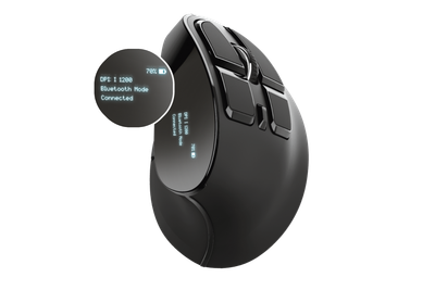Ергономічна миша з LED дісплеєм TRUST Voxx Rechargeable Ergonomic Wireless Mouse (TR23731)