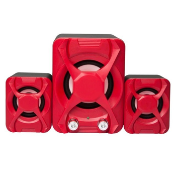USB колонки для ПК компьютерные колонки 2.1 YIDO YD-XSD-2 Красный