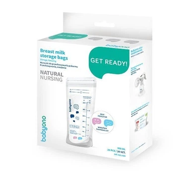 Пакети для зберігання грудного молока з індикатором тепла Natural Nursing 20 шт BabyOno