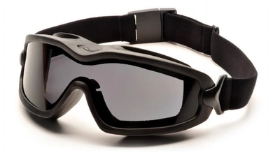 Тактические балистические очки с уплотнителем Pyramex модель V2G-PLUS тёмные