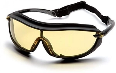 Баллистические очки защитные с уплотнителем Pyramex XS3 Plus (Anti-Fog) (amber) желтые