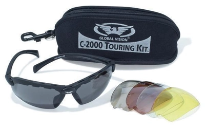 Окуляри захисні зі змінними лінзами Global Vision C-2000 Touring Kit