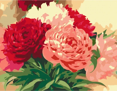 Картина по номерам Rosa Start Букет пионов 35х45см (4823098526117)