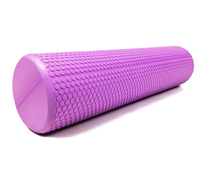 Массажный ролик EasyFit Foam Roller 45 см сиреневый (легкий мягкий роллер, валик, цилиндр МФР и йоги, массажер для спины, ног, рук, шеи) EFFM45-V