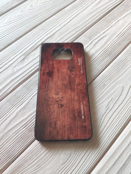 Чехол Gradient Wood для Xiaomi Poco X3 / X3 Pro бампер Dark walnut