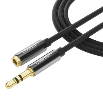 Kabel Ugreen AV118 3.5 mm Male to 3.5 mm Female 5 m Black (6957303815388)