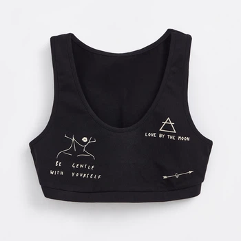 Бюстгальтер без кісточок бавовняний Conte Elegant CE TATTOO STYLE LBE 1481 20С-1472ТСП XS Black (4810226597286)