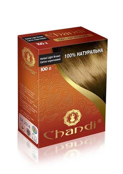 Лікувальна фарба для волосся Chandi 100 г Світло-коричнева (240510053)