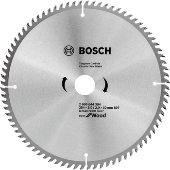 Пильный диск Bosch Eco for Wood 254x3,0x30-80T (2608644384)
