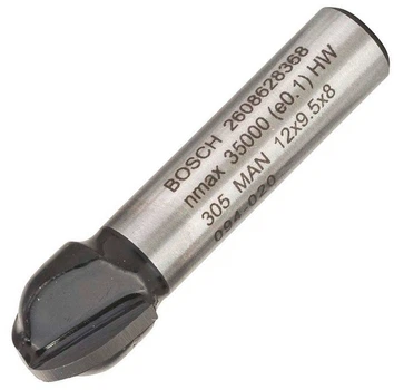 Фреза галтельная Bosch 8 мм, 12х9,2х40 мм, R6 (2608628368)