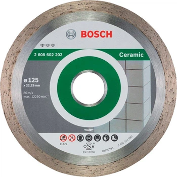 Алмазный круг Bosch Professional for Ceramic, 125х22,23х1,6 мм (2608602202)