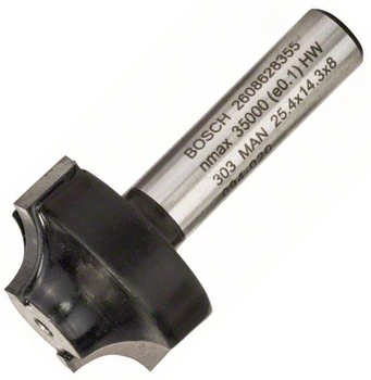 Фреза профільна E Bosch 8 мм, 25,4х14х46 мм, R6,3 (2608628355)