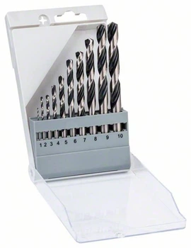 Набір свердел Bosch Professional HSS-PointTeQ, 1-10 мм, 10 шт (2608577348)