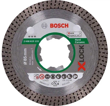 Алмазный диск Bosch X-Lock Best HardCeramic 85x22,23x1,6x7 мм (2608615133)