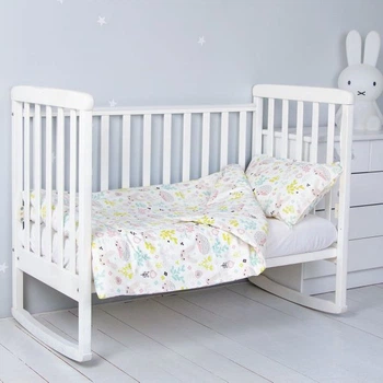 Полуторный комплект постельного белья Royal Dream Brilliant Bed Linen Лесные сказки 80х160&nbsp;см Розовый хлопок перкаль (ОneАndAHalf-00042-1)