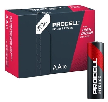Батарейка щелочная Duracell Procell Intense, AA/LR6, 1.5V, Box 10шт