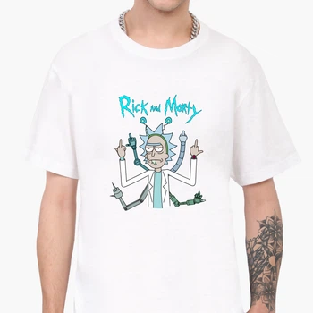 Футболка мужская Рик и Морти Рик Санчез (Rick and Morty Rick Sanchez) (9223-2948-8) L Белая
