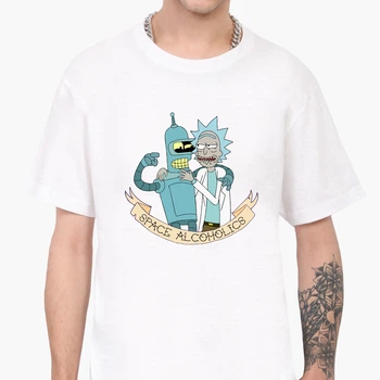 Футболка мужская Рик и Морти Рик Санчез (Rick and Morty Rick Sanchez) (9223-2943-8) L Белая