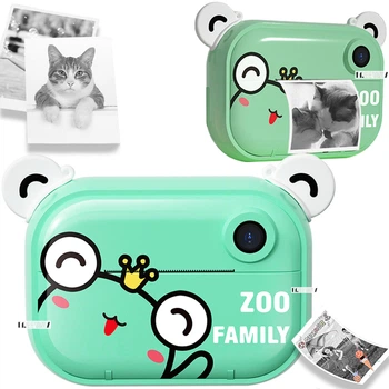 Камера с моментальной печатью фотографий детская 1080P Zoo "Зоопарк" WiFi FHD Green