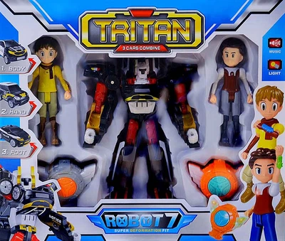 Игрушка робот-трансформер Тритан 7 с героями (Q1906)