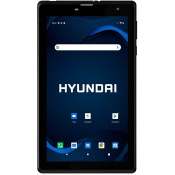 Планшетний ПК Hyundai HyTab Lite 7WD1 Black (HT7WD1PBK); 7" (1024x600) IPS / Allwinner A100 / ОЗП 1 ГБ / 16 ГБ вбудований + microSD до 128 ГБ / камера 2 МП + 2 Мп / Wi-Fi, Bluetooth / Android 10 / 187.96 х 106.68 х 10.2 мм, 254 г / 2400 мА·год / чорний