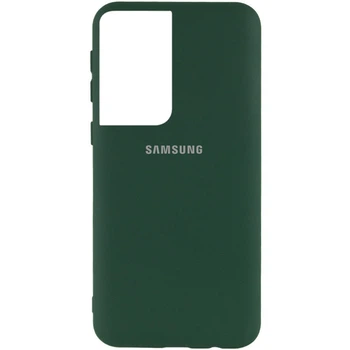 Чохол Silicone Cover My Color Full Protective (A) Samsung Galaxy S21 Ultra Зелений / Dark green Без бренду