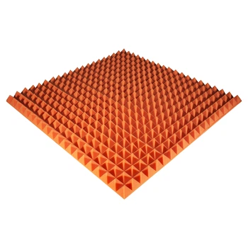 Панель з акустичного поролону Ecosound Pyramid Color 50 100х100 см Оранжевий