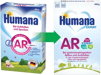 Молочная сухая смесь Humana AR Expert При срыгиваниях 400 г (4031244720580)