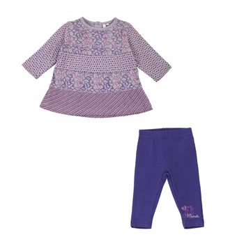 Костюм: Сукня з легінсами Losan Mc baby girls (028-8008AD/582) Світло-сірий M9-74 см