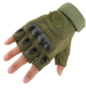 Беспалые тактические перчатки с усиленным Протектором Олива M