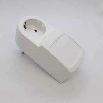 Корпус з вилкою для розетки VR1 ST0 для електроніки 124х57х50 сірий ABS (VR1ST0)